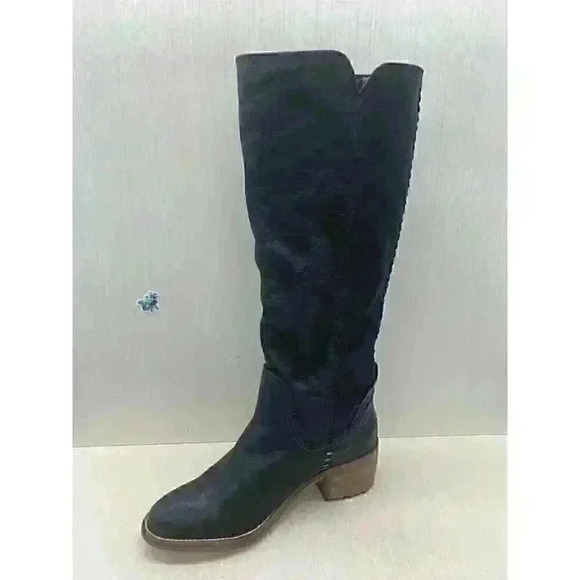 Dolce Vita Gage Women’s Black Leather Pull On Knee High Riding Boots Size US 7.5 - Picture 3 of 11